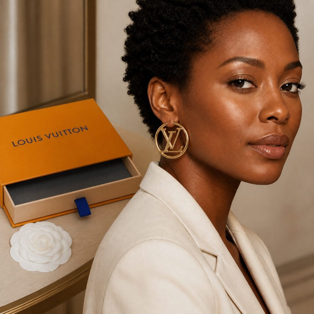 Louis Vuitton Signature Earrings Style 8 | New with Box - Picture 9 of 9